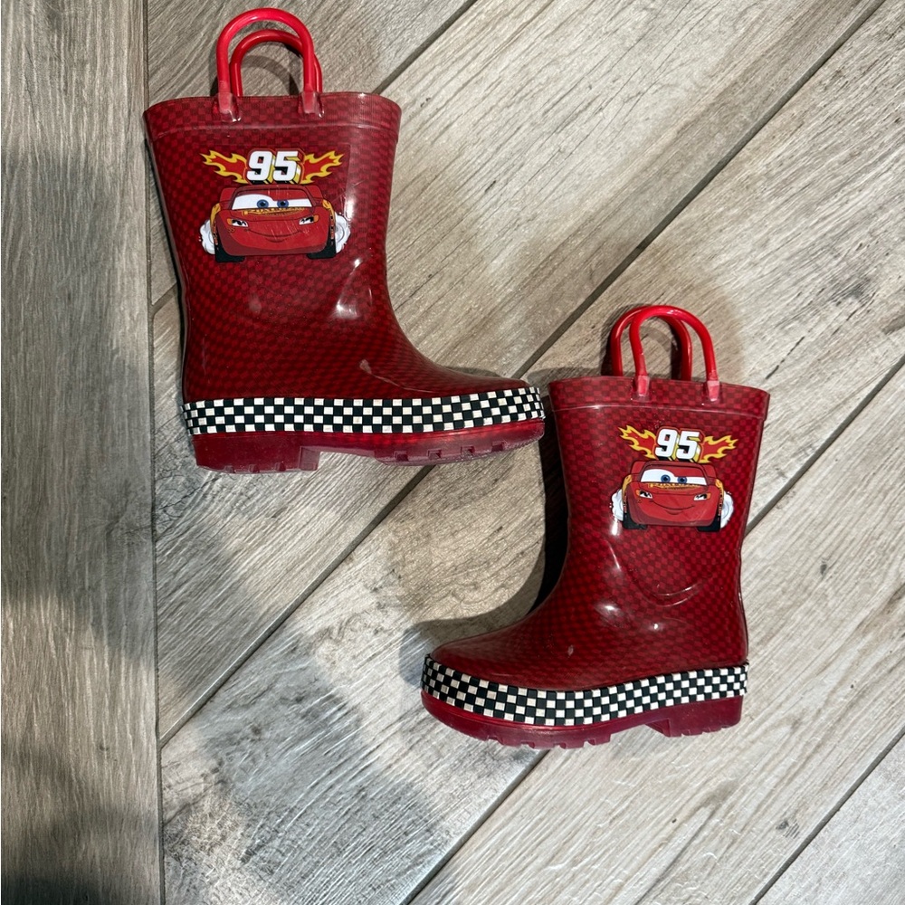 Disney Red Lightning McQueen 95 Kids Rain Boots